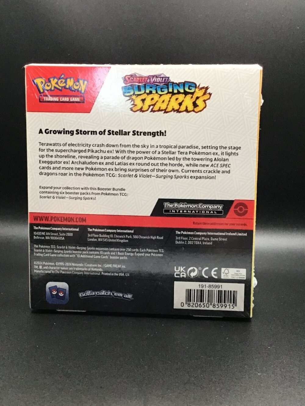 Pokemon TCG Surging Sparks Booster Bundle Factory Sealed 6 Packs New Sealed - Picture 2 of 2